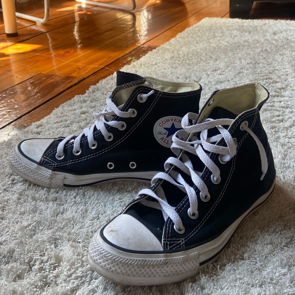 Mens high top black converse